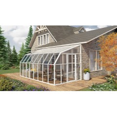 Véranda Canopia en polycarbonate 2,7 x 5 m Blanc