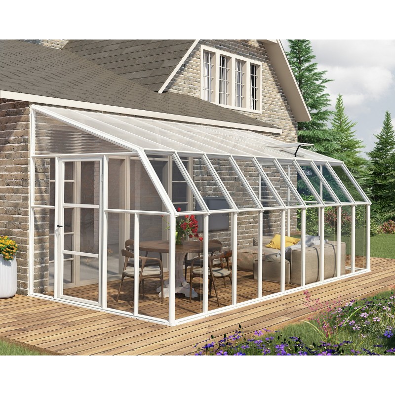 Canopia Sun Room Véranda en polycarbonate 2.7x5.7 m Blanc