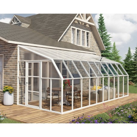 Canopia Sun Room Véranda en polycarbonate 2.7x6.3 m Blanc