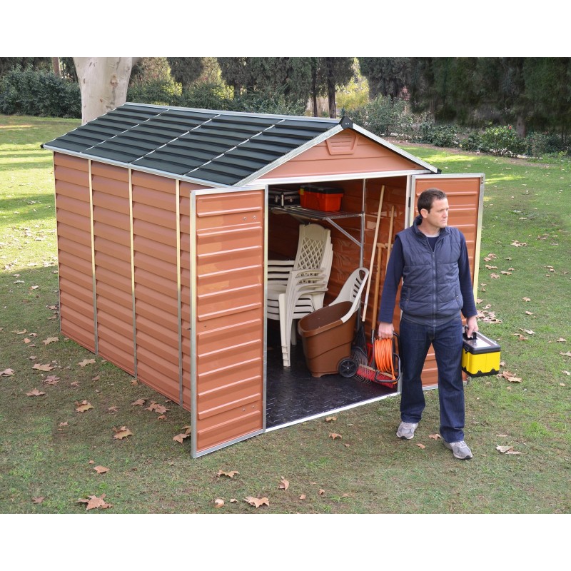 Canopia Skylight Abri de jardin en polycarbonate 303x185x217 cm Ambre Canopia Skylight Abri de jardin en polycarbonate 303x185x217 cm Ambre