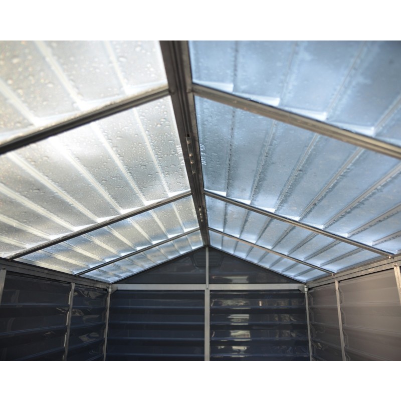 Canopia Skylight Abri de jardin en polycarbonate 154x185x217 cm Gris Deco