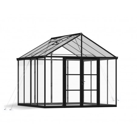 Canopia Aria Serre de jardin hybride en polycarbonate 308x304x285 cm Noir