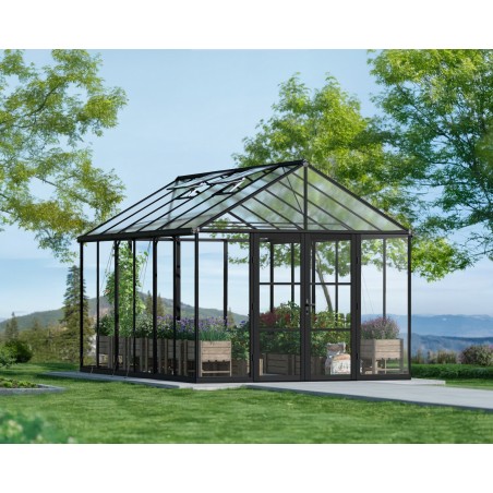 Canopia Aria Serre de jardin hybride en polycarbonate 458x304x285 cm Noir