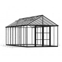 Canopia Aria Serre de jardin hybride en polycarbonate 608x304x285 cm Noir
