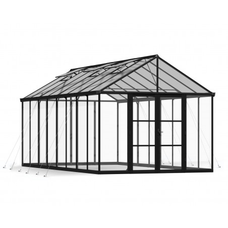 Canopia Aria Serre de jardin hybride en polycarbonate 608x304x285 cm Noir