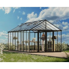 Canopia Aria Serre de jardin hybride en polycarbonate 608x304x285 cm Noir