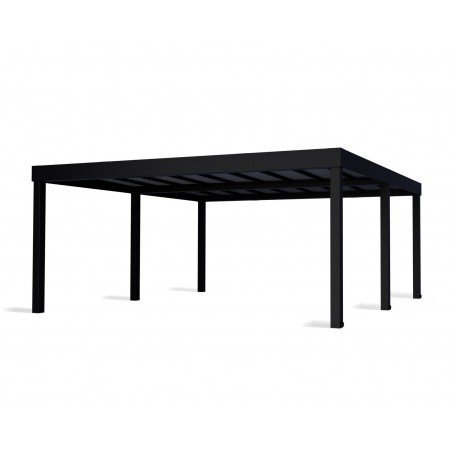 Canopia Oslo Carport en aluminium 6x6 m Noir