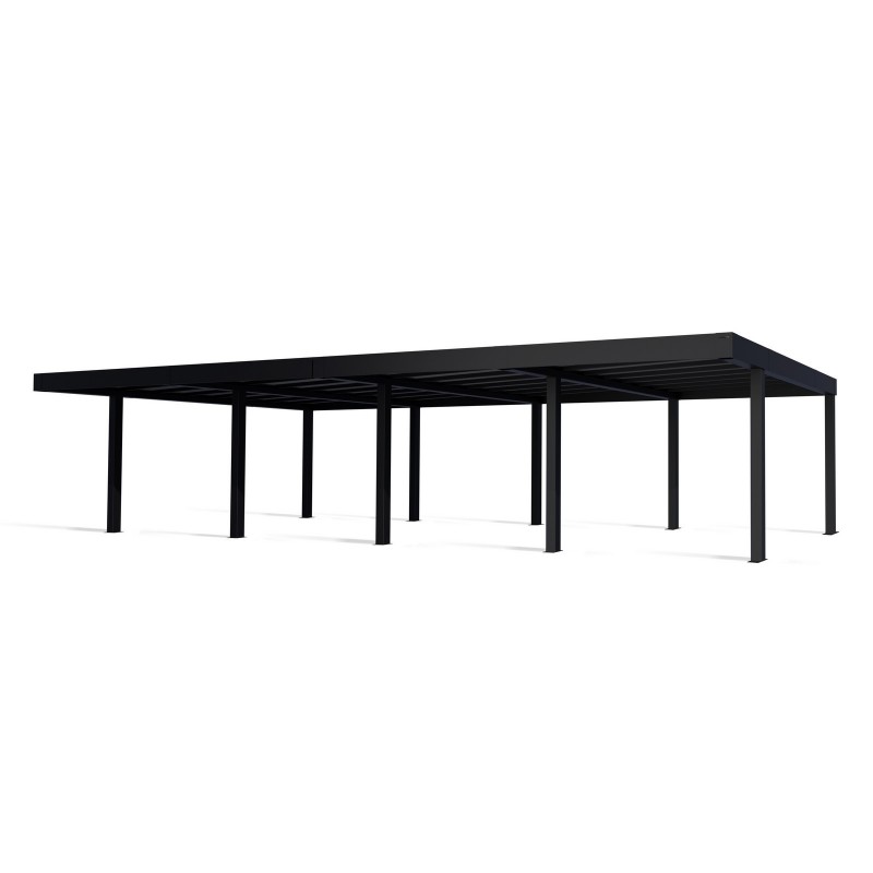 Canopia Oslo Carport en aluminium 6x12 m Noir