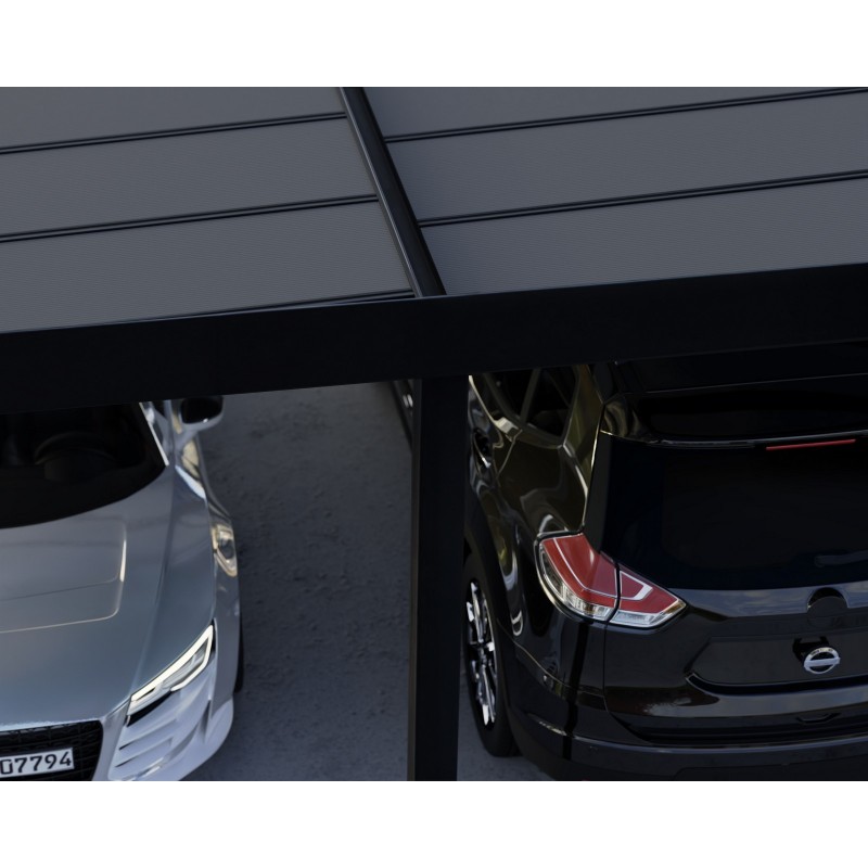 Canopia Oslo Carport en aluminium 6x12 m Noir