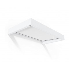 Canopia Sophia Door Awning 160x95 cm - White Frame, Opal White Panels