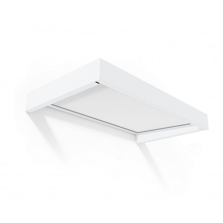 Canopia Sophia Auvent de porte 160x95 cm - cadre blanc, panneaux blanc opale