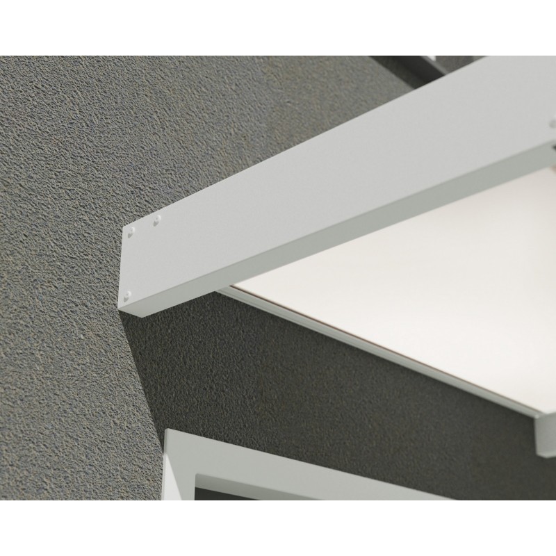 Canopia Sophia Door Awning 160x95 cm - White Frame, Opal White Panels