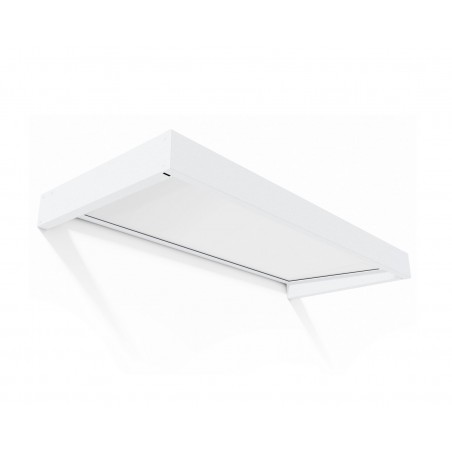 Canopia Sophia Auvent de porte 215x95 cm - cadre blanc, panneaux blanc opale