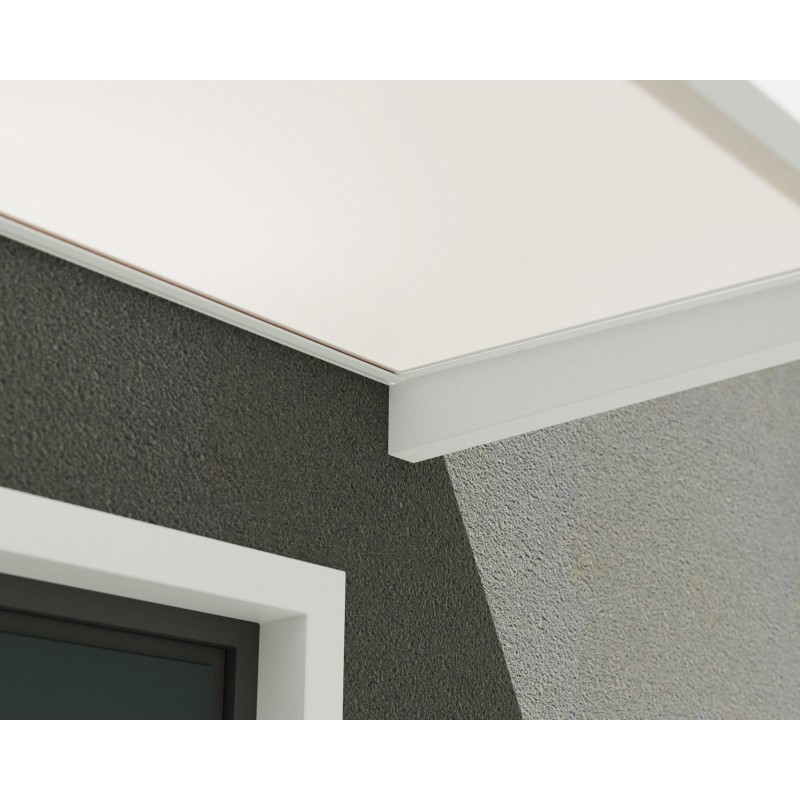 Auvent d'extérieur Canopia Sophia 215 x 95 cm - Panneaux blancs opales à structure blanche