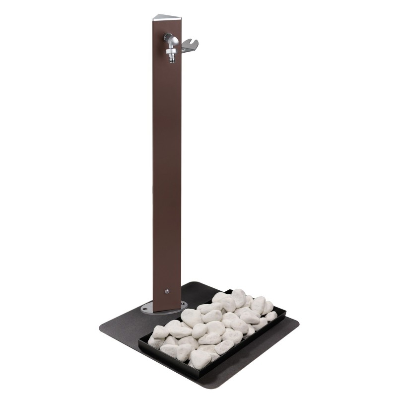 Aquapoint Triangle Ground Garden Column Fountain Bronze Metal Aquapoint Triangle Ground Garden Column Fountain Bronze Metal