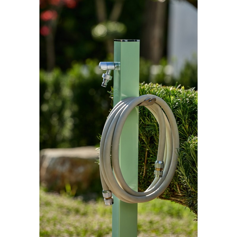 Aquapoint Triangle Ground Garden Column Fountain Sage Green Aquapoint Triangle Ground Garden Column Fountain Sage Green