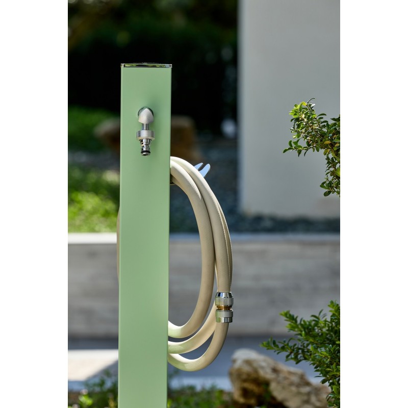 Aquapoint Triangle Ground Garden Column Fountain Sage Green Aquapoint Triangle Ground Garden Column Fountain Sage Green