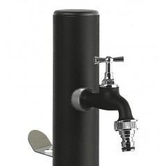 Aquapoint Loop Underground Garden Column Fountain Black Metal