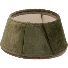 Housse de base pour sapin de Noël en fausse fourrure verte 55 cm