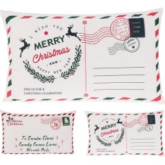 Christmas Postcard Decorative Cushion 50x30 cm. Single Piece