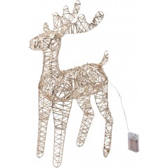 60cm Champagne LED Light-Up Reindeer