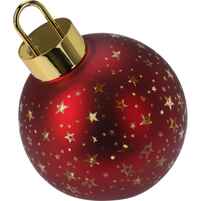 15cm Glass Sphere with LED - Red