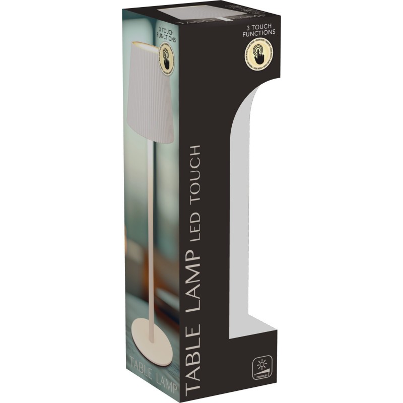 Lampe de table LED rechargeable 10x36 cm - Blanc