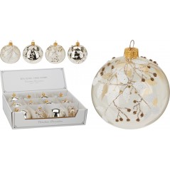 80mm Glass Christmas Ball. Single Piece