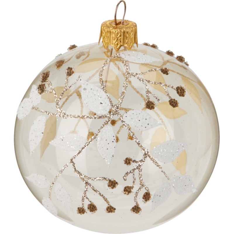 Boule de Noël en verre de 80 mm. Pièce unique