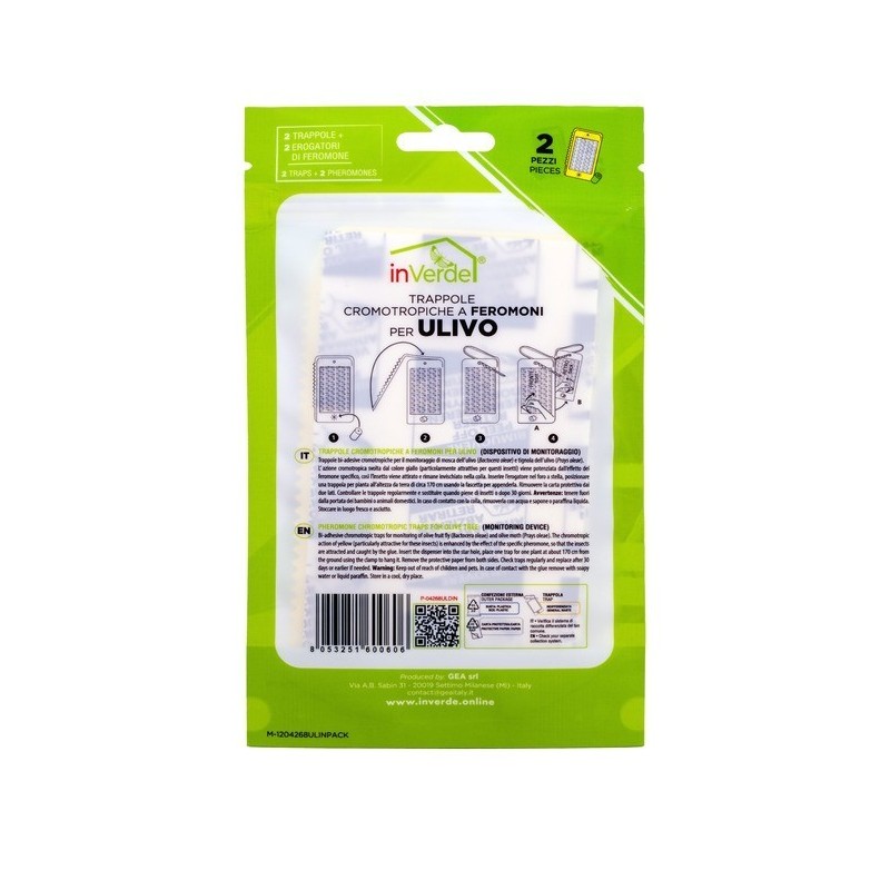 InVerde Chromotropic Adhesive Trap for Olive Trees InVerde Chromotropic Adhesive Trap for Olive Trees