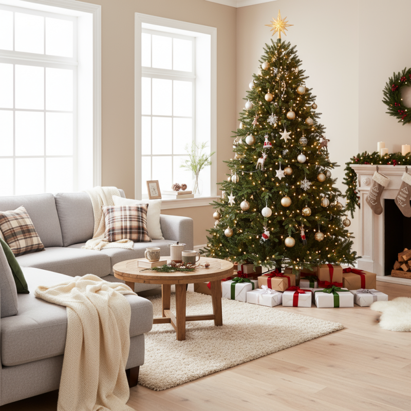 Sapin de Noël lumineux Anthony 1500LED h180Ø137cm PE+PVC