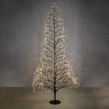 Sapin de Noël noir avec 3000 LED blanches classiques et minuterie