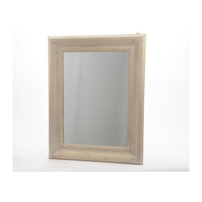 Miroir avec cadre en bois naturel