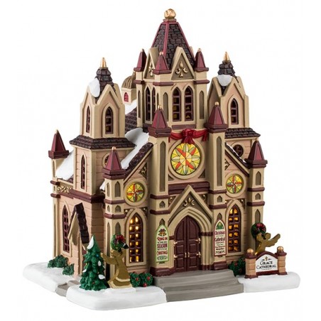 Lemax Grace Cathedral Pack with Free Snow