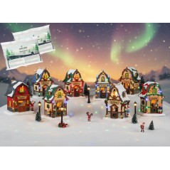 Pack Lemax Santa's Reindeer avec neige gratuite