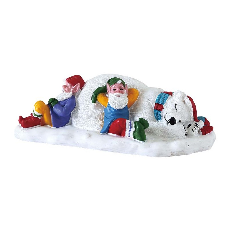 Lemax Santa's Reindeer Deluxe Pack with Free Snow Lemax Santa's Reindeer Deluxe Pack with Free Snow