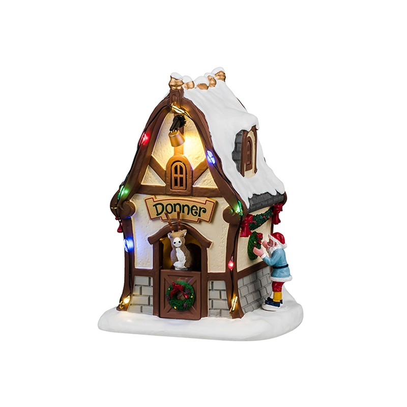 Pack Deluxe Lemax Santa's Reindeer avec neige gratuite