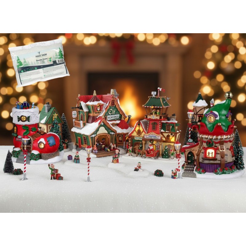 Pack Lemax Elf Village Deluxe avec neige gratuite