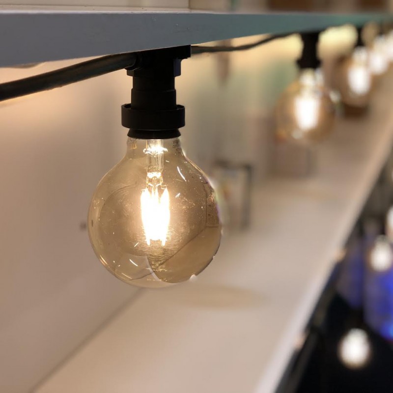 Party Light Chain with 8 Extendable E27 5m Lampholders Party Light Chain with 8 Extendable E27 5m Lampholders