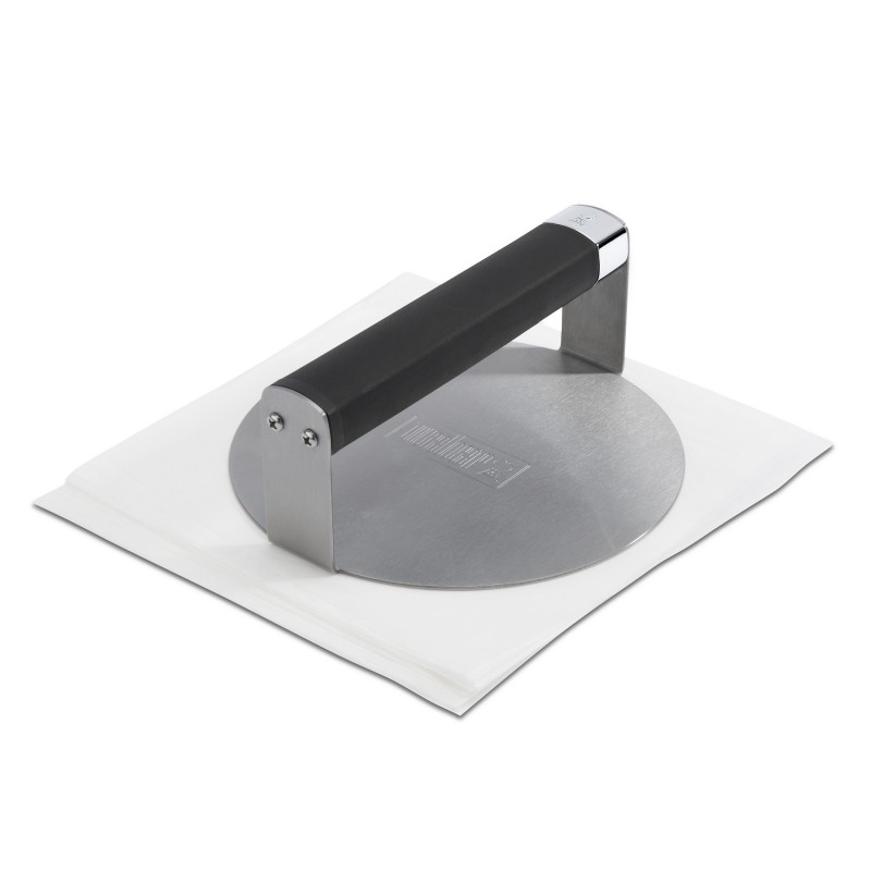 Presse à hamburger Weber pour plancha Réf. 3400846 Presse à hamburger Weber pour plancha Réf. 3400846