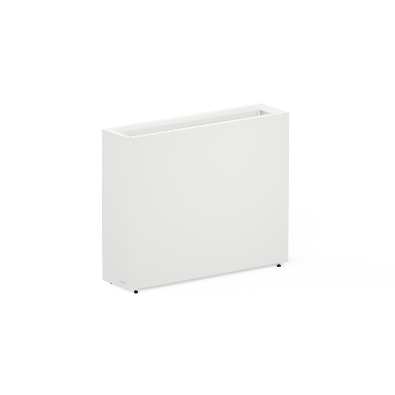 Jardinière haute Herstera PLANTER DIVIDER 25 en métal couleur blanc 100x25x80 cm