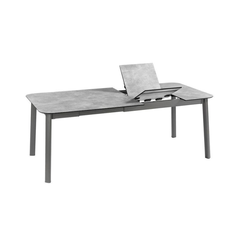 Table de jardin extensible ORON 100 x 154 - 200 cm LaFuma LFM5399 Ciment/Titane Table de jardin extensible ORON 100 x 154 - 200 cm LaFuma LFM5399 Ciment/Titane