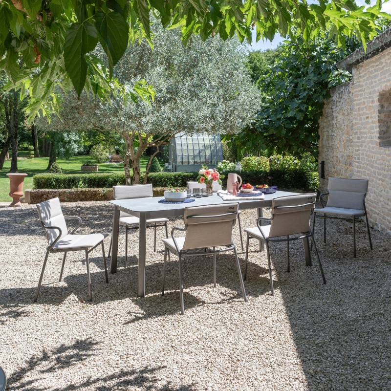 Table de Jardin Extensible ORON 100 x 154-200 cm LaFuma LFM5399 Ciment/Titane