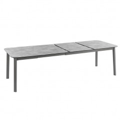 Table de jardin extensible ORON 100 x 200 - 260 cm LaFuma LFM5402 Ciment/Titane