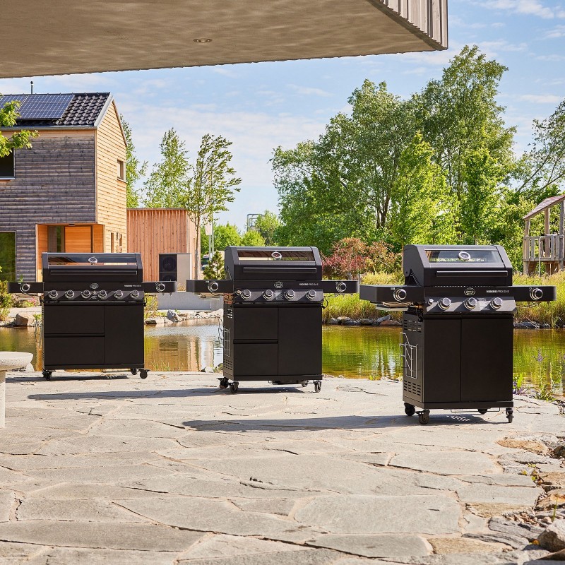 Barbecue Rösle à gaz VIDERO PRO G3-S Vario+ Noir Mat cod. 250576