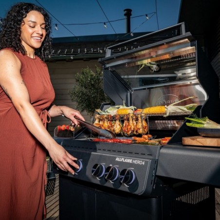 Barbecue Rösle à gaz ALLFLAME Hero 4 Noir cod. 251057