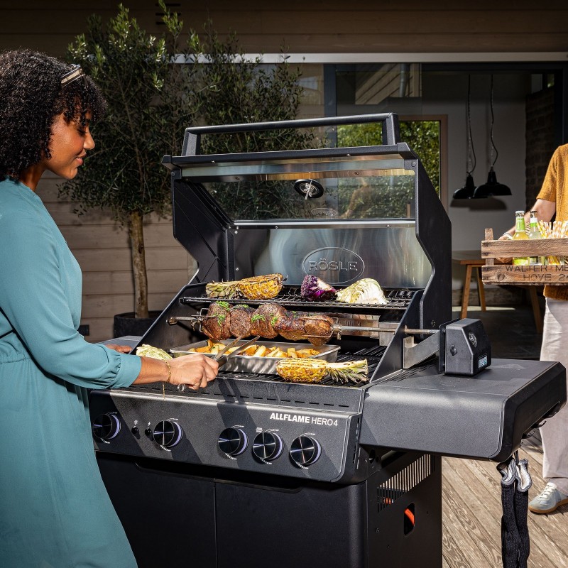 Barbecue Rösle à gaz ALLFLAME Hero 4 Noir cod. 251057
