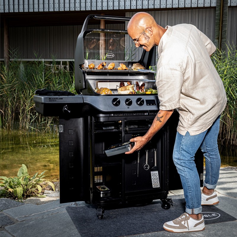 Barbecue Rösle à gaz BLAZEFLAME Master 3 Noir cod. 251062