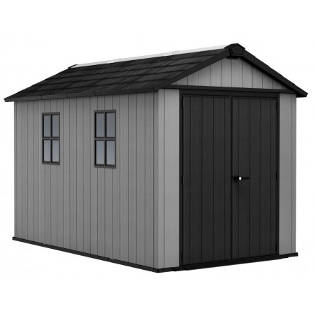 Keter Abri de Jardin en Résine NEWTON PLUS 1175 gris avec double option de montage