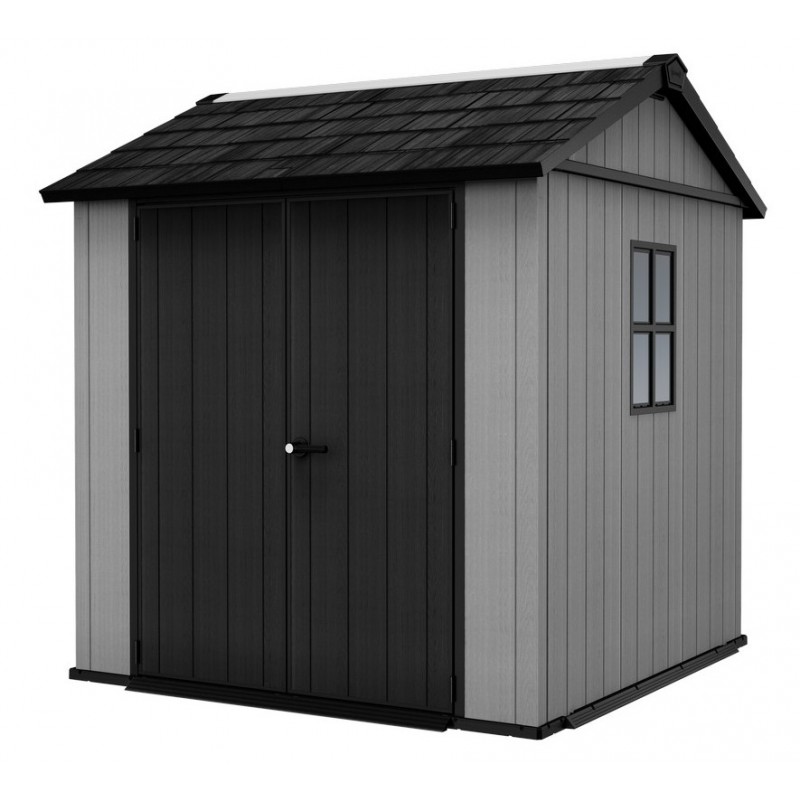 Keter NEWTON PLUS 757 Resin Garden Shed Grey - Dual Assembly Option Keter NEWTON PLUS 757 Resin Garden Shed Grey - Dual Assembly Option